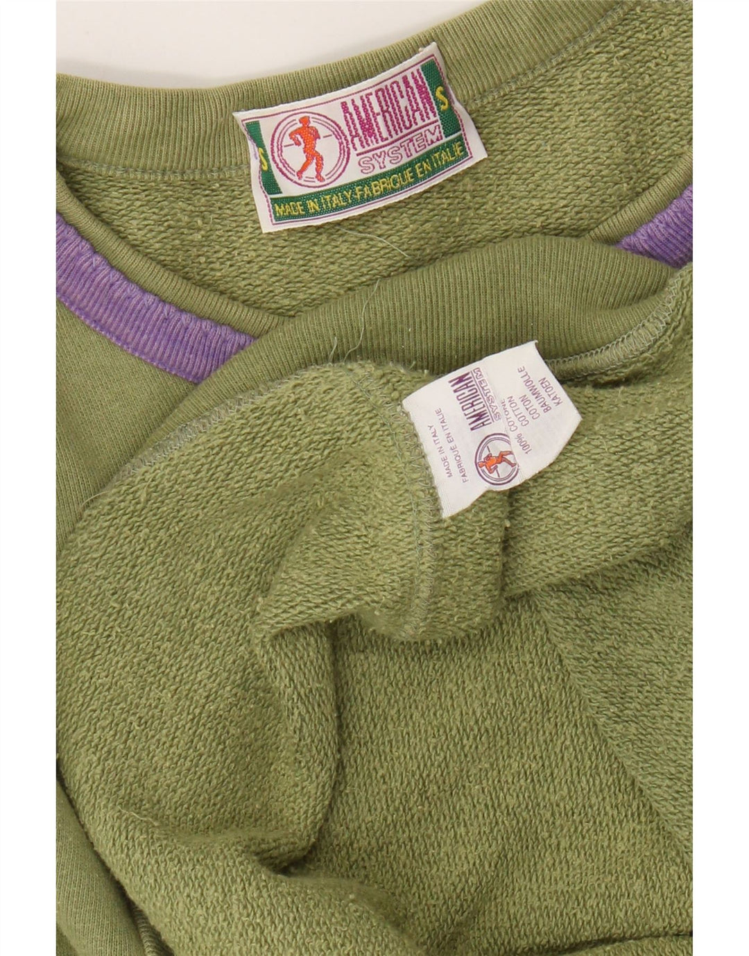 AMERICAN SYSTEM Felpa da uomo Maglione piccolo cotone kaki