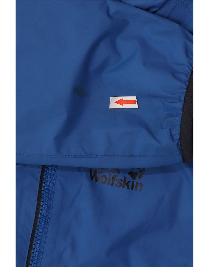 Giacca antipioggia per ragazzi Jack Wolfskin 15-16 anni Blu Colourblock in poliammide