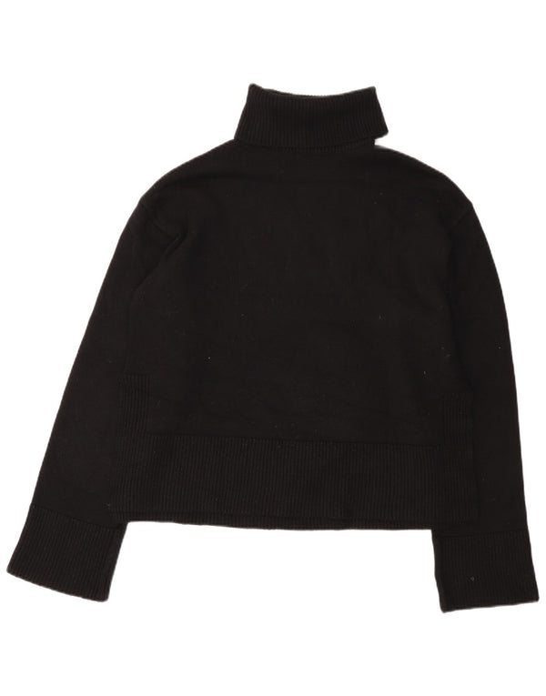 Maglione maglione a collo alto da donna Zara UK 14 viscosa nera media