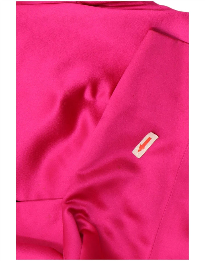 Giacca blazer vintage da donna a 1 bottone UK 10 piccola rosa