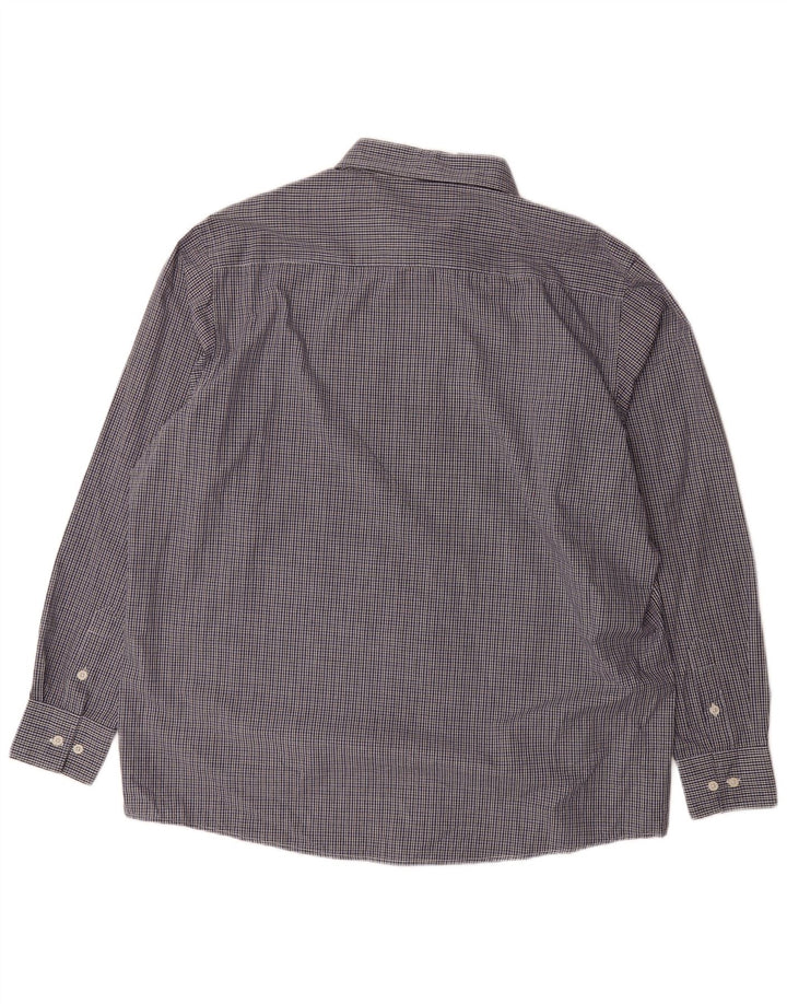 PIERRE CARDIN Camicia da uomo 4XL Poliestere a quadretti blu navy