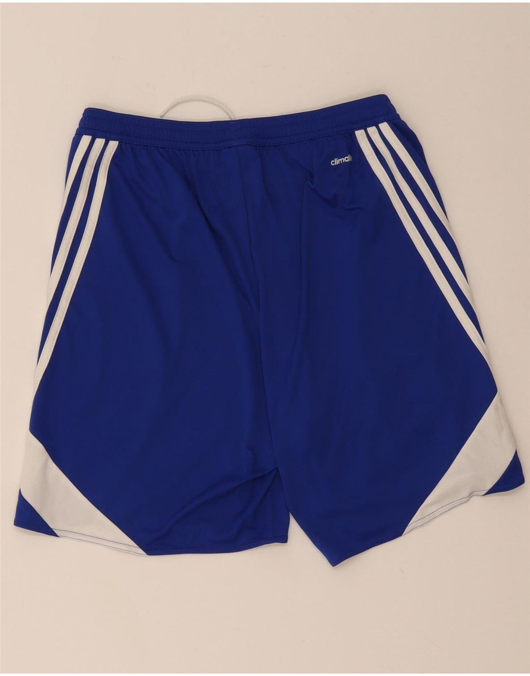Pantaloncini sportivi Adidas Climalite da uomo in poliestere color block blu medio