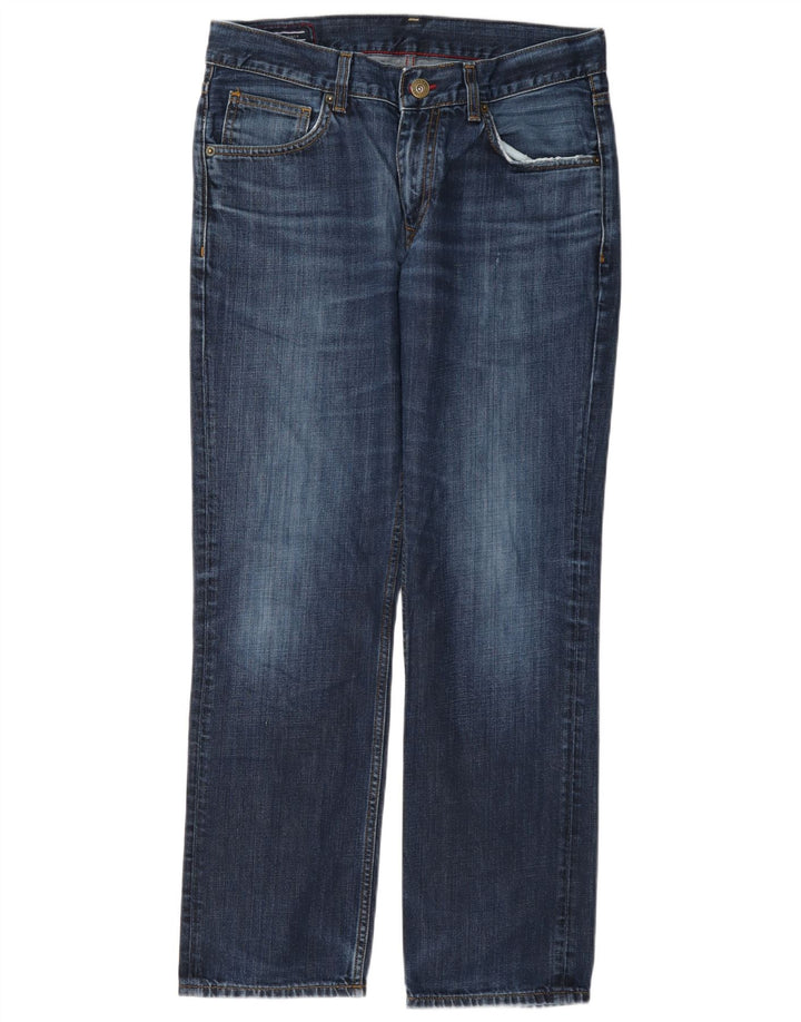 Jeans dritti da uomo Tommy Hilfiger W32 L30 cotone blu navy