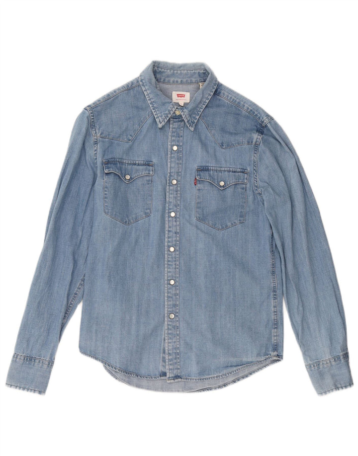 Camicia di jeans da uomo Levi's Small Cowboy in cotone blu