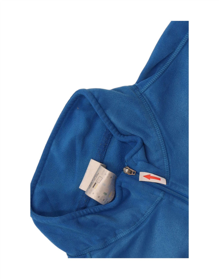 Top Adidas da donna, vestibilità ampia, collo con zip, manica lunga, poliestere blu medio