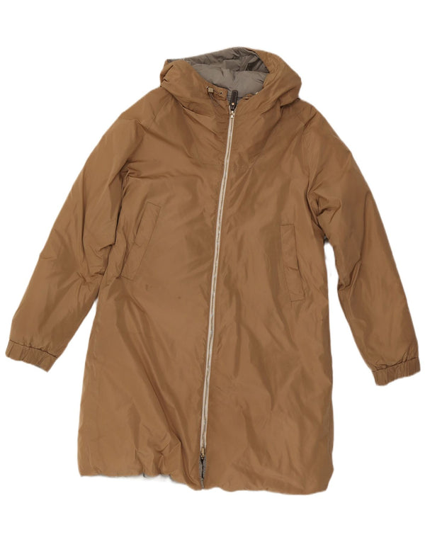 Cappotto imbottito reversibile con cappuccio da donna Max Mara UK 10 Small Beige Poliammide