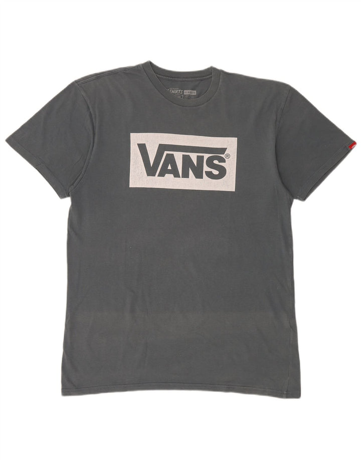 T-shirt grafica classica da uomo Vans grande grigia
