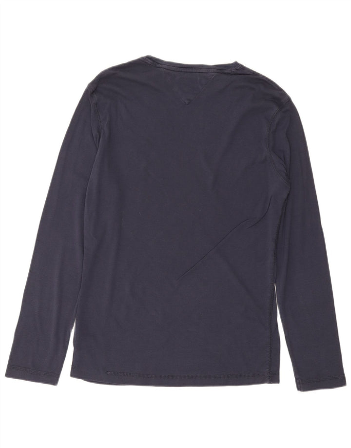TOMMY HILFIGER Top da uomo a maniche lunghe in cotone blu navy medio
