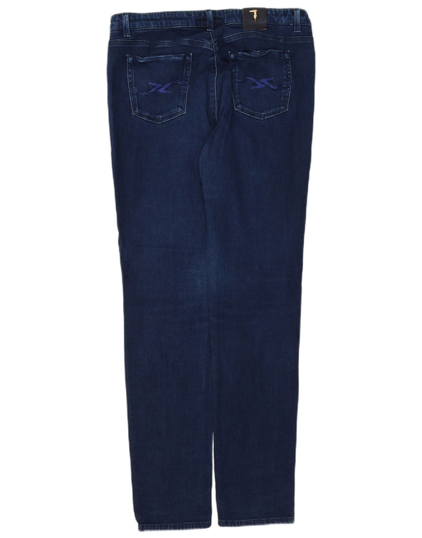 Jeans Slim Donna TRUSSARDI IT 49 XL W35 L32 Blu Navy Poliestere