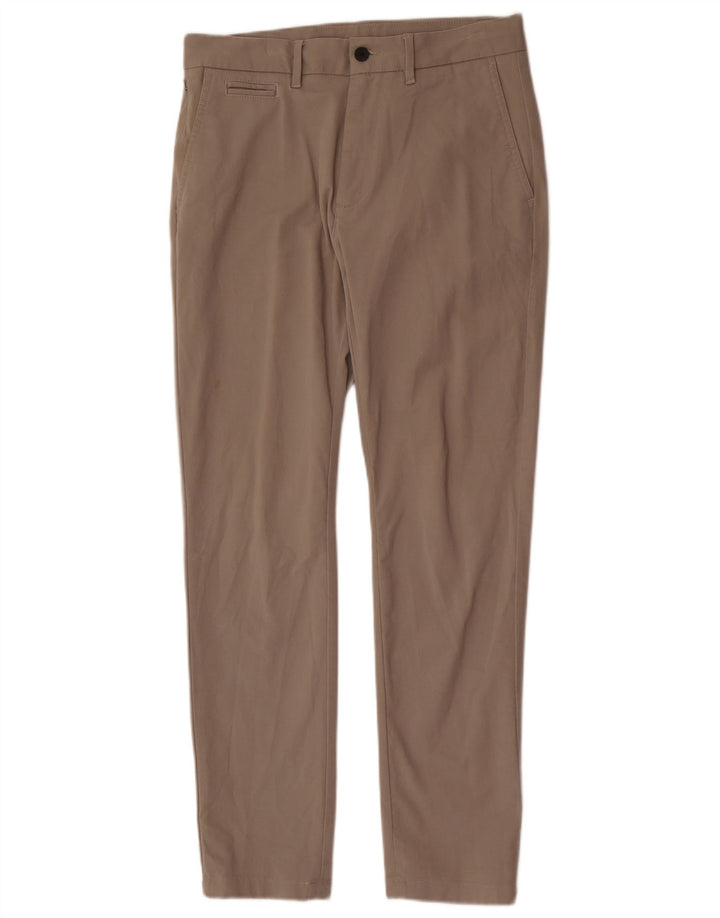 Pantaloni chino slim da uomo Marks & Spencer W32 L31 cotone grigio
