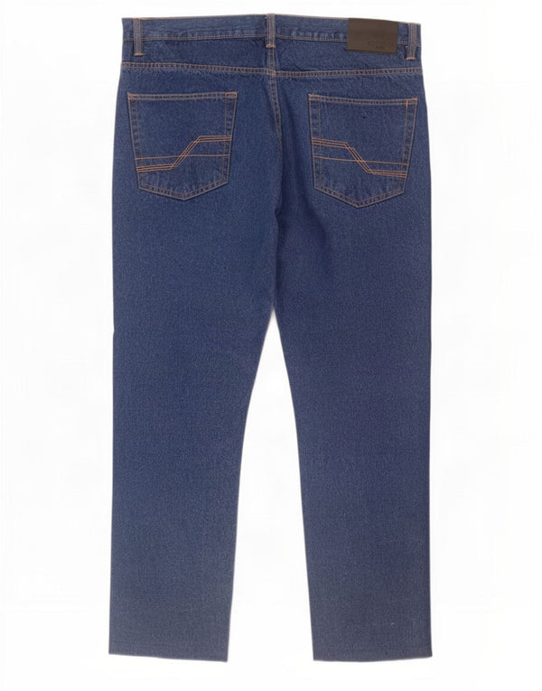 Pierre Cardin Mens Regular Fit Straight Jeans W38 L30 Blue Cotton