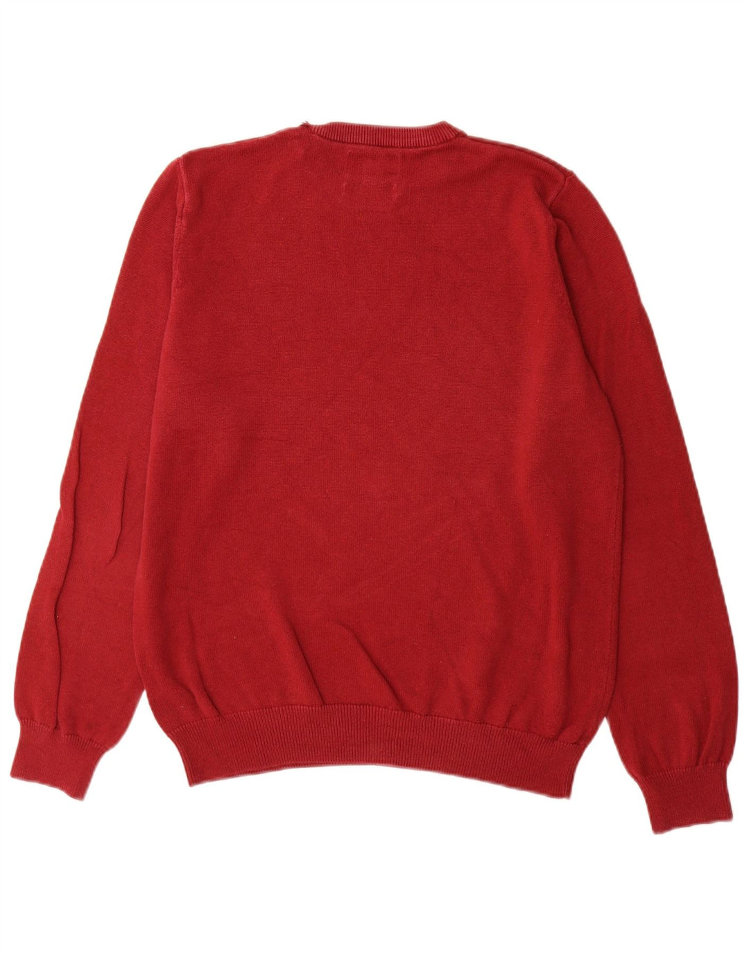 Maglione maglione girocollo da uomo Marks & Spencer in cotone rosso medio