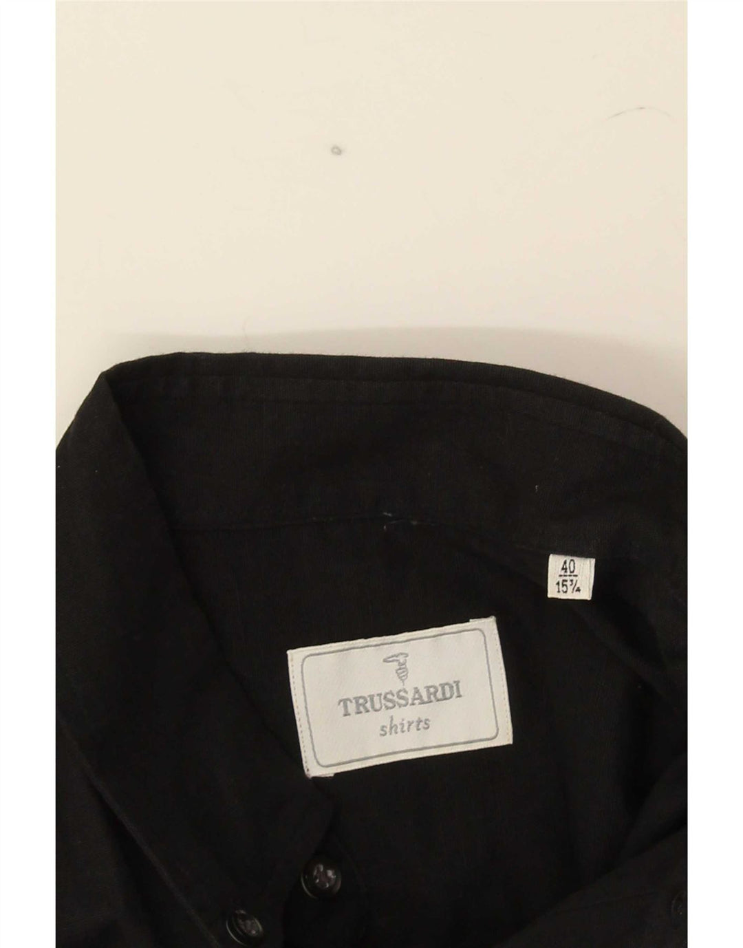 Camicia Trussardi Uomo Manica Corta Taglia 40 151/2 Media Nera