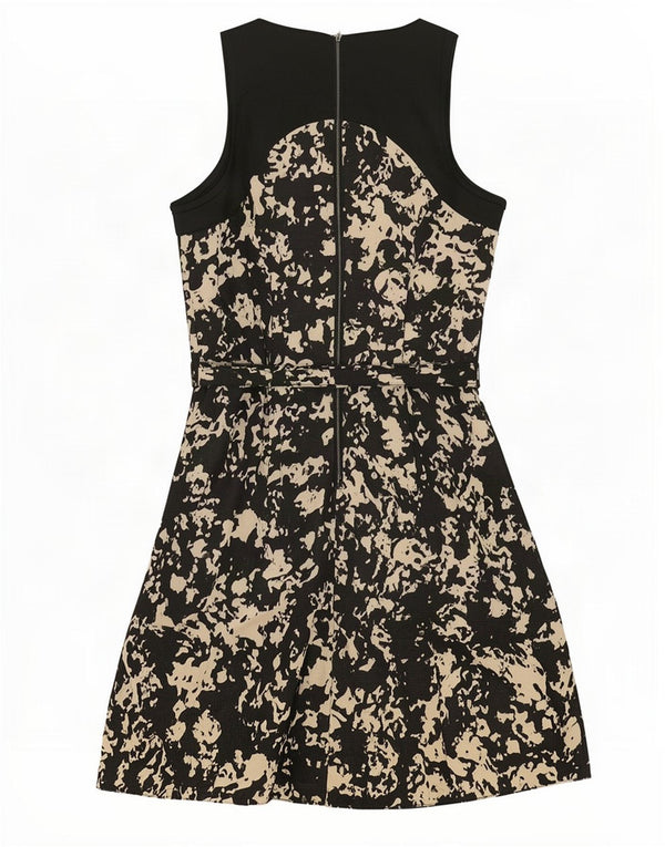 Successivo Abito da donna a trapezio senza maniche Petite UK 8 Piccola stampa animalier nera