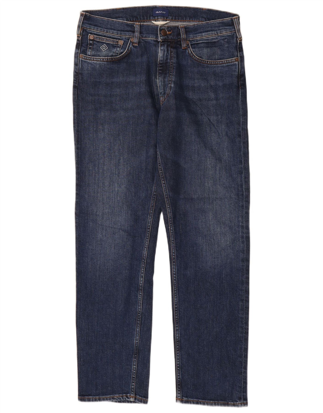 Jeans dritti da uomo Gant W32 L30 cotone blu navy