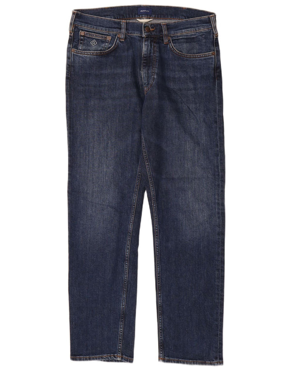 Jeans dritti da uomo Gant W32 L30 cotone blu navy