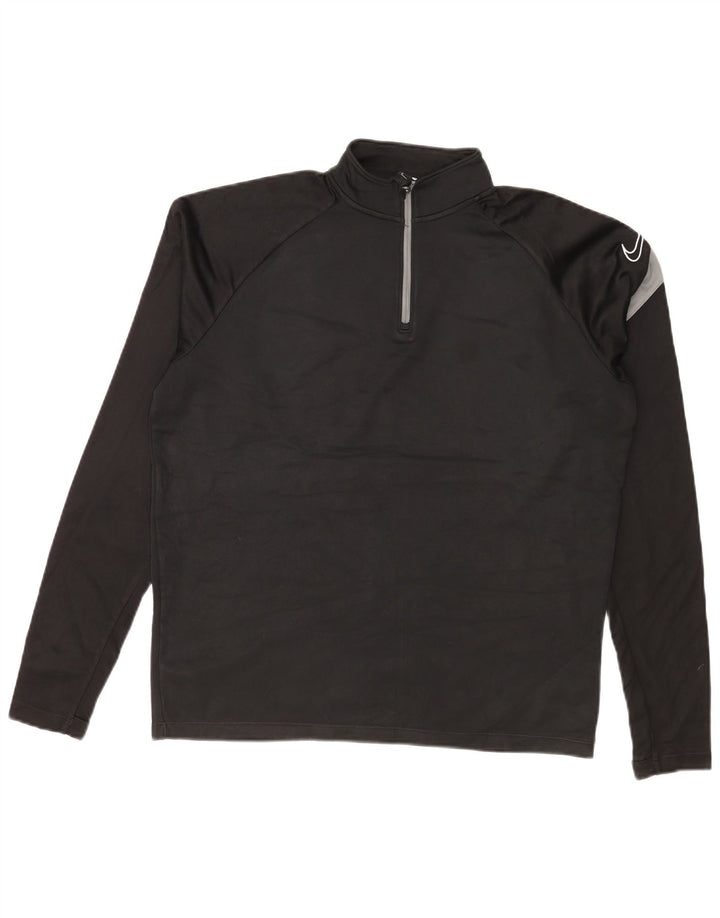 Felpa grafica Nike Dri Fit da uomo, color block medio nero