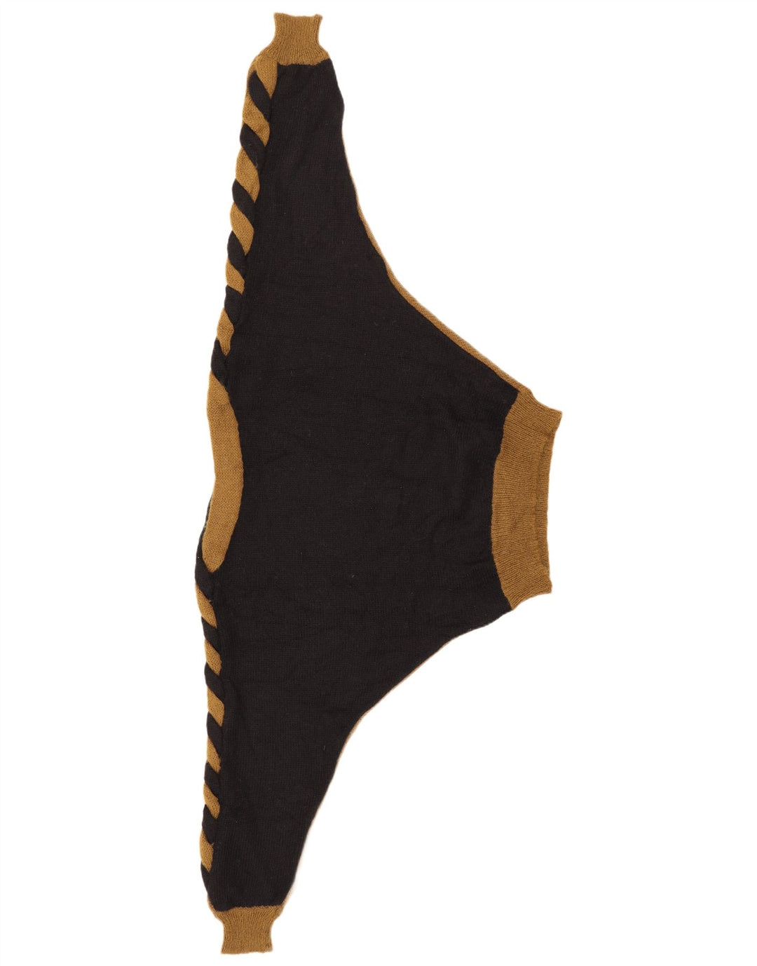 Maglione maglione con scollo a barca da donna VINTAGE UK 14 blocco colore nero medio