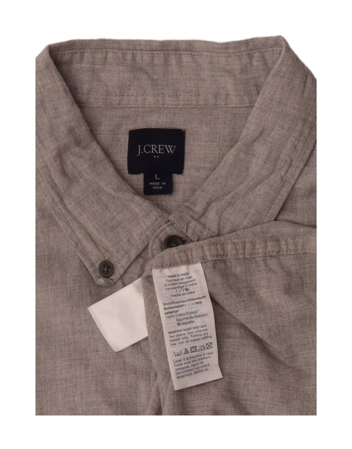 J. CREW Mens Shirt Large Grey Cotton Vintage J. Crew and Second-Hand J. Crew from Messina Hembry 