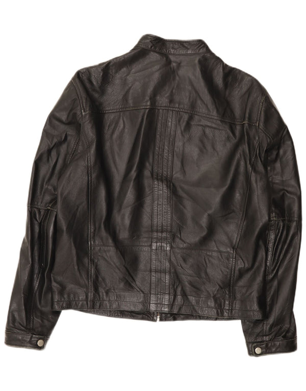 Giacca in pelle vintage da uomo IT 52 XL Nera