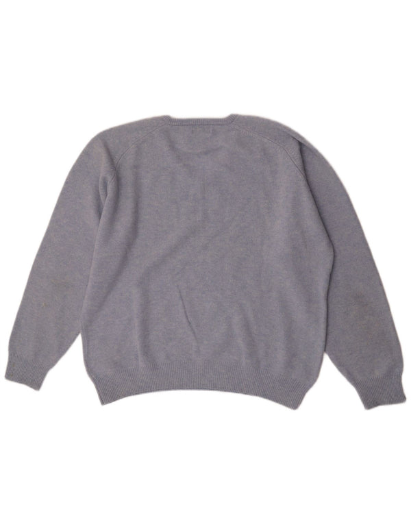 Maglione Kappa da uomo con scollo a V 2XL in lana vergine blu