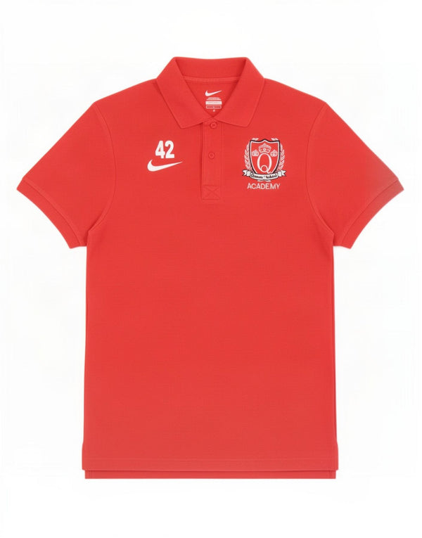 Polo grafica Nike da uomo piccola in cotone rosso