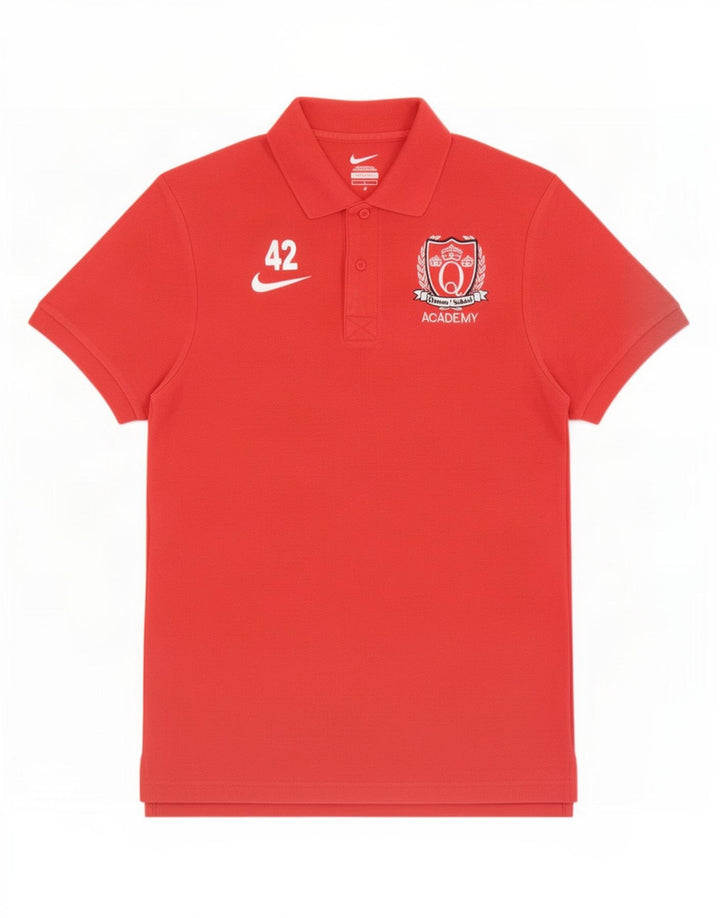 Polo grafica Nike da uomo piccola in cotone rosso