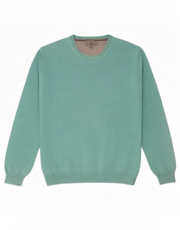 Maglione da uomo Marks & Spencer vestibilità regolare con scollo a barca XL cotone verde