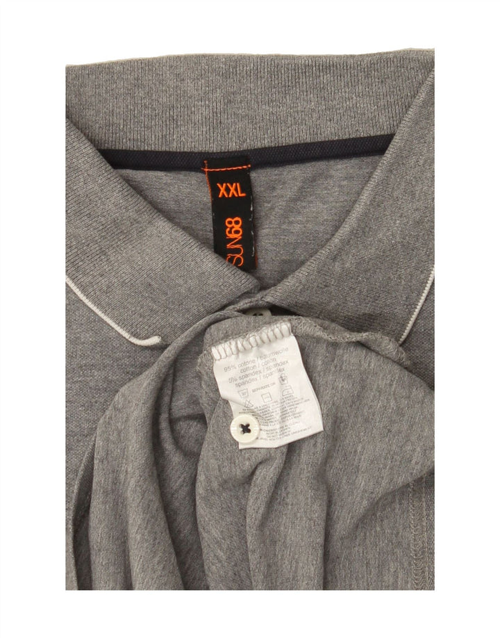 SUN68 Boys Polo Shirt 13-14 Years 2XL  Grey Cotton Vintage Sun68 and Second-Hand Sun68 from Messina Hembry 