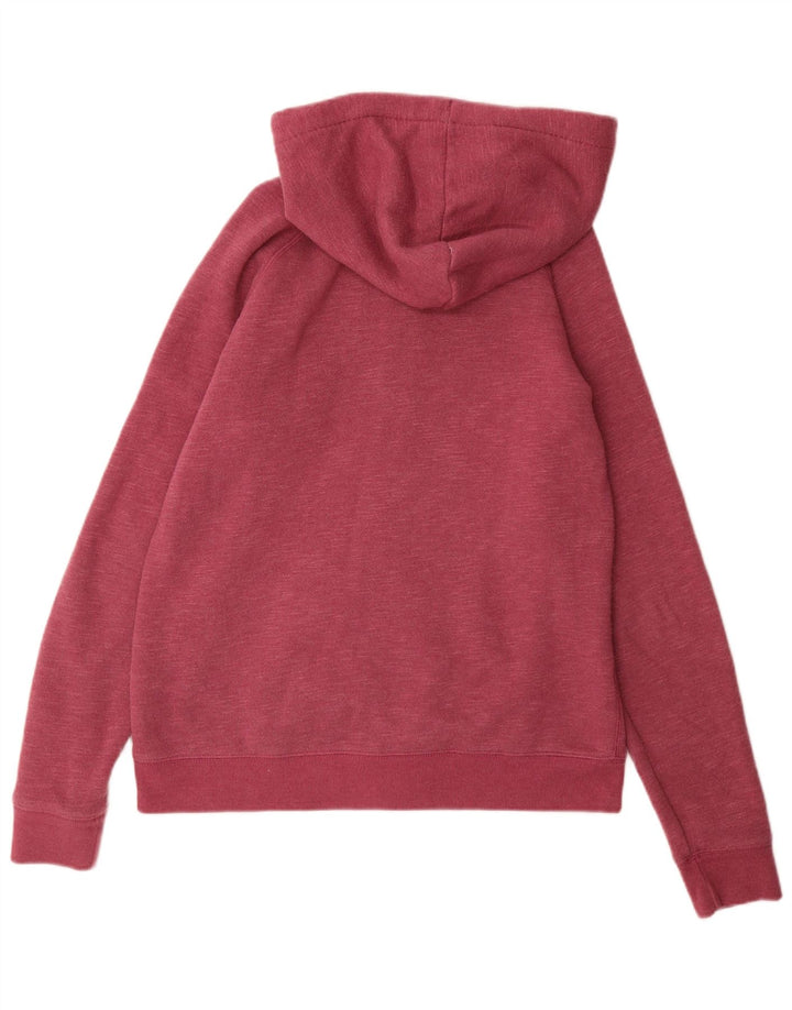 JACK WILLS Maglione con cappuccio e zip da donna UK 16 Grande bordeaux screziato
