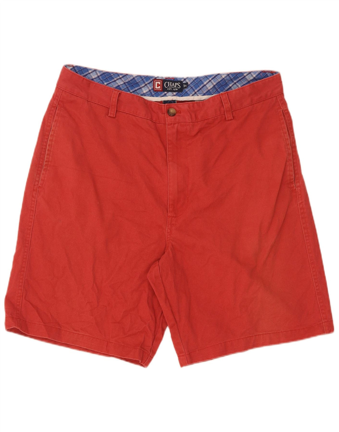 Pantaloncini chino da uomo Chaps W34 grandi in cotone rosso