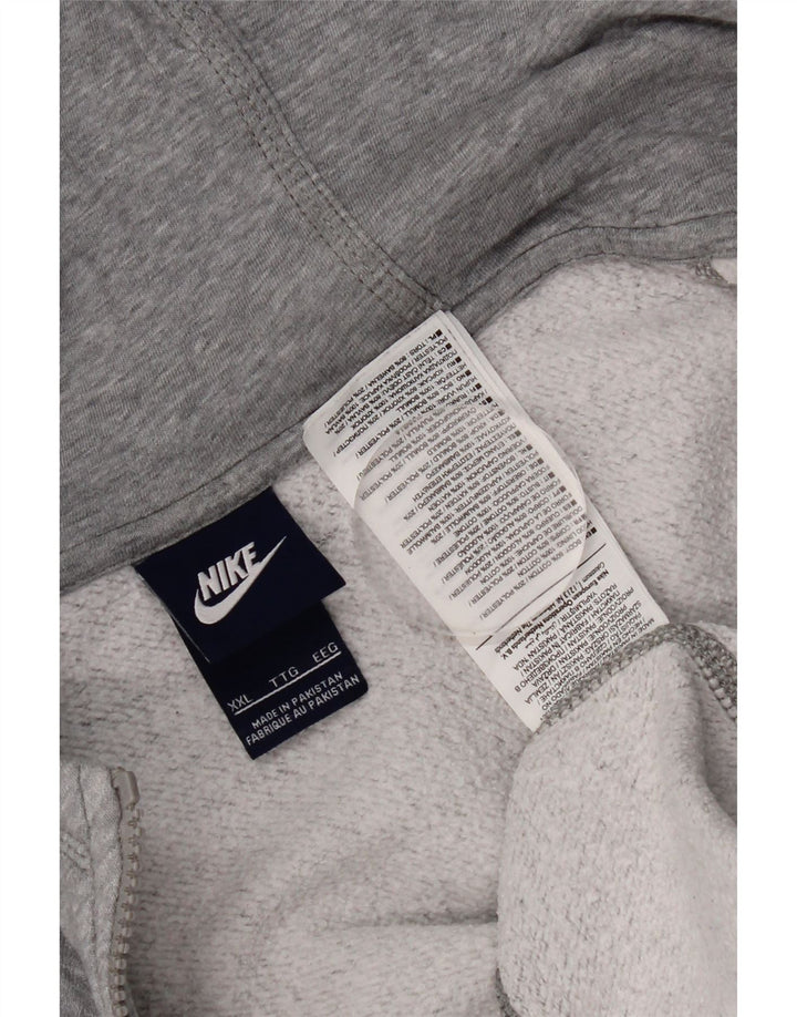 Felpa con cappuccio e zip Nike da uomo 2XL in cotone grigio