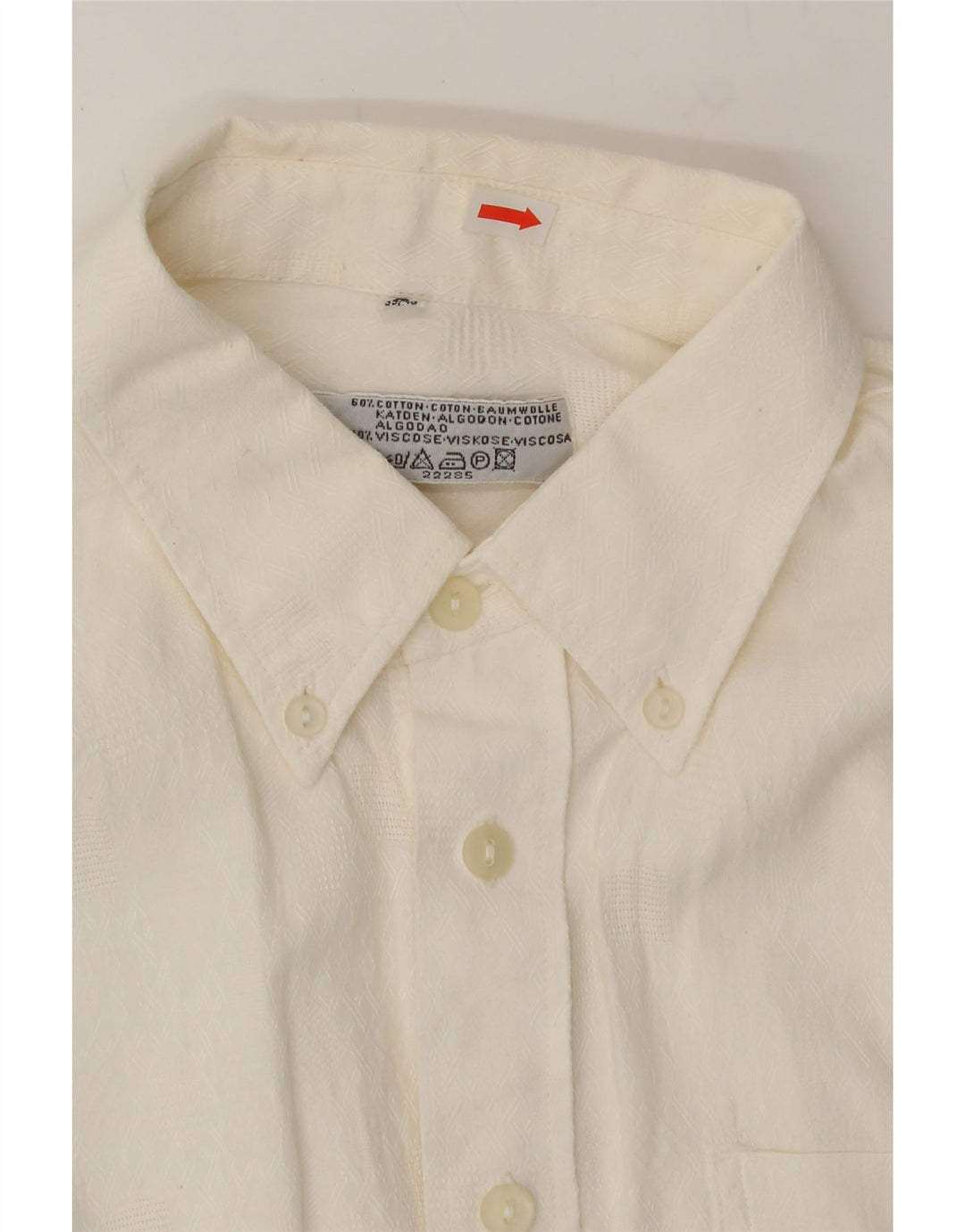 C&A Mens Shirt Size 39/40 Medium White Cotton Vintage C&A and Second-Hand C&A from Messina Hembry 