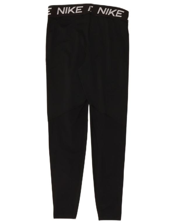 Leggings grafici Nike Dri Fit da donna UK 14 grande poliestere nero