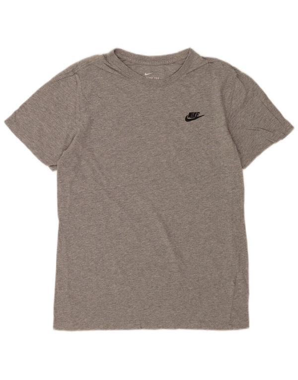 T-shirt Nike da uomo Top Small in cotone chiazzato grigio