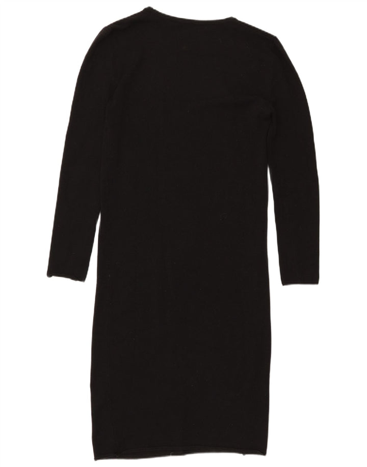 Abito maglione a maniche lunghe da donna Zara UK 12 medio nero