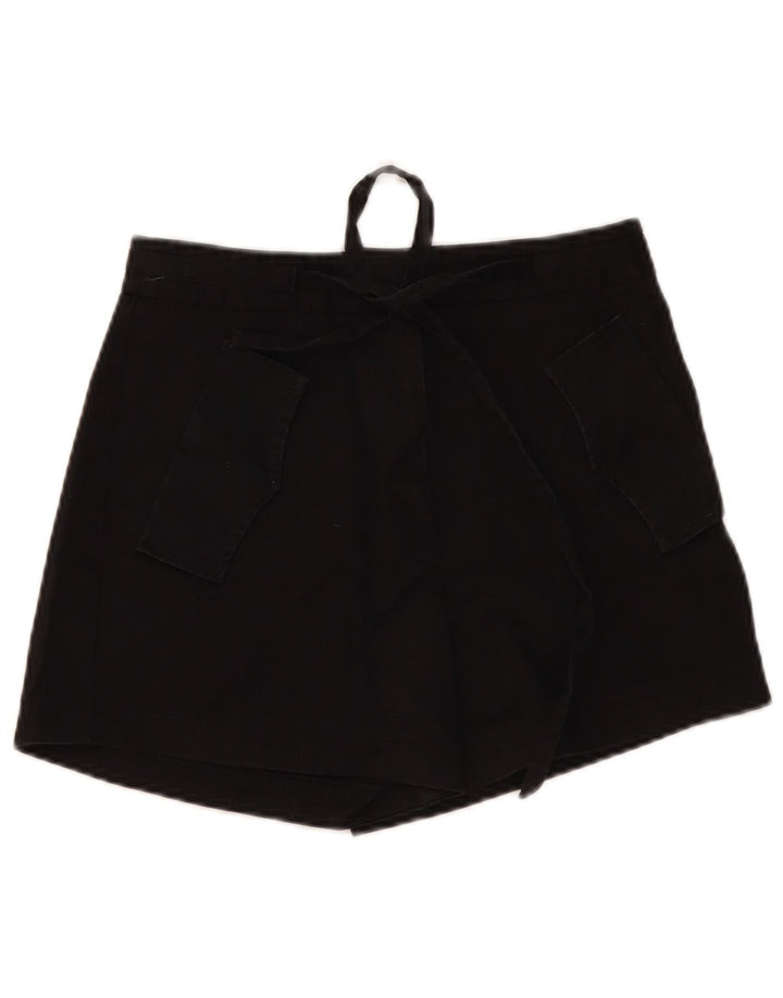 Pantaloncini casual vintage da donna W30 cotone nero medio