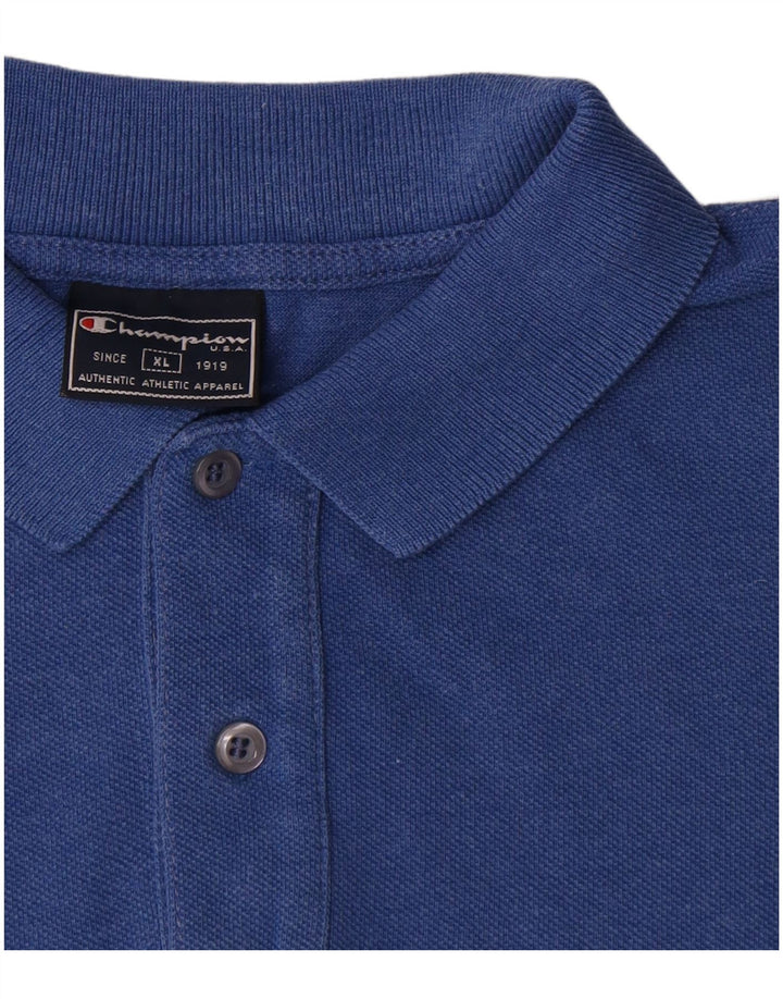 Polo da uomo Champion XL in cotone blu