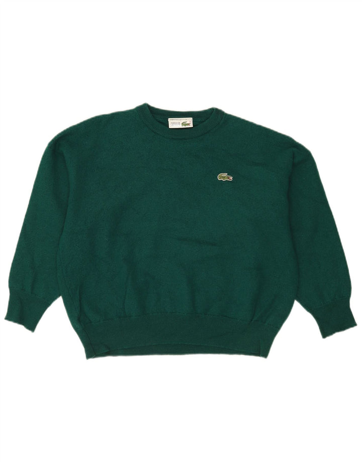Maglione maglione girocollo da uomo Lacoste taglia 7 2XL lana vergine verde