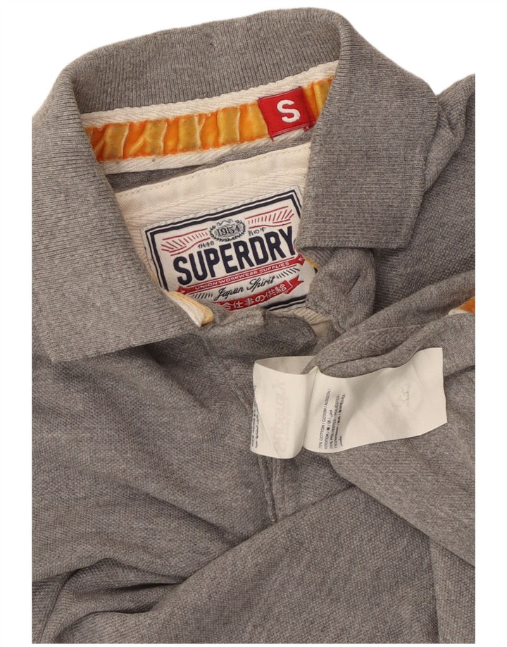 Polo da uomo Superdry Small in cotone grigio