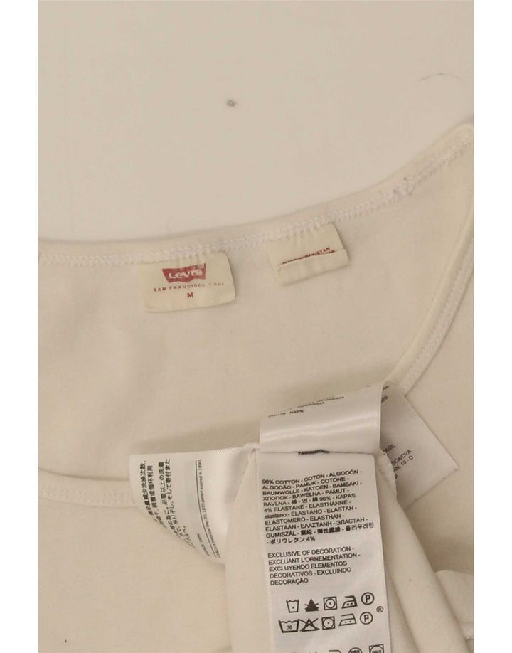 T-shirt da donna Levi's Top UK 12 cotone bianco medio