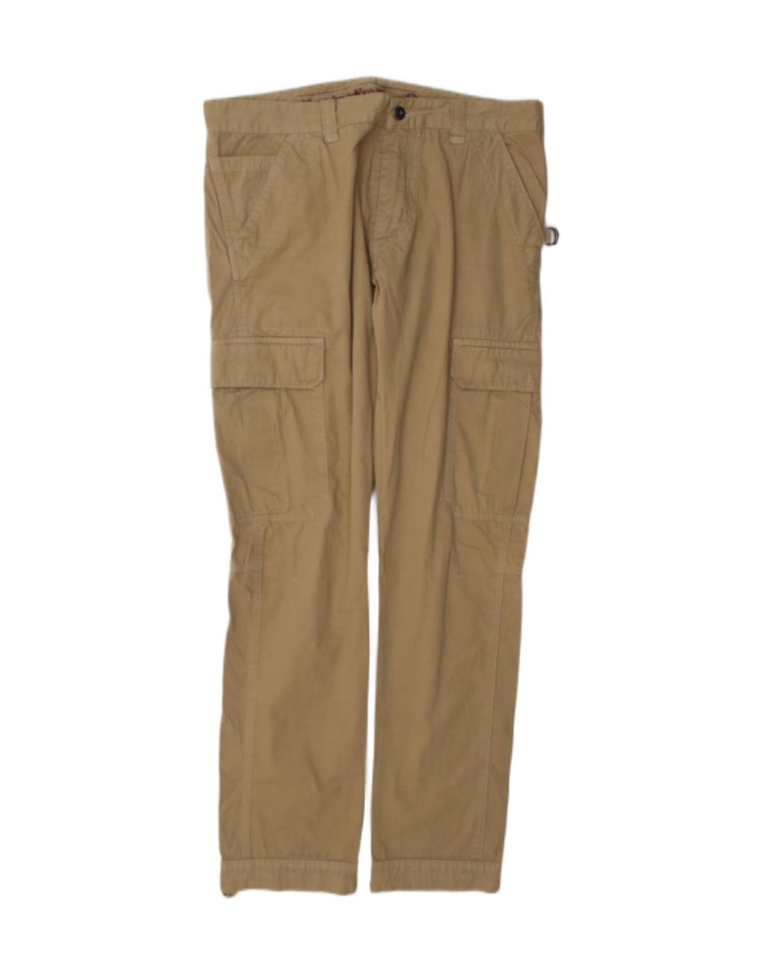 Pantaloni cargo dritti da uomo Murphy & Nye W36 L32 in cotone beige