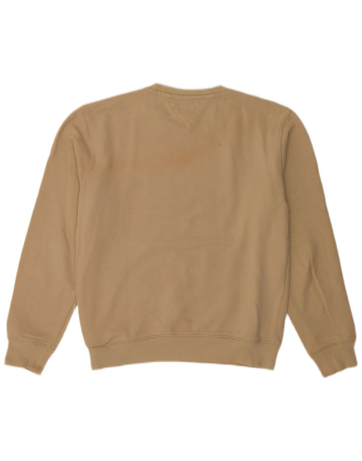 Tommy Hilfiger Uomo Felpa Maglione Piccolo Cotone Beige