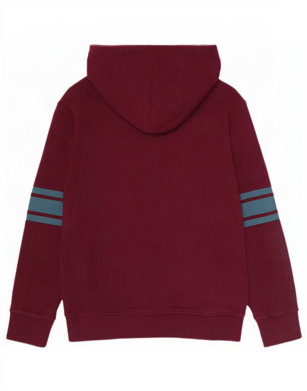 Maglione con cappuccio grafico da donna Superdry Heritage UK 14 grande cotone bordeaux