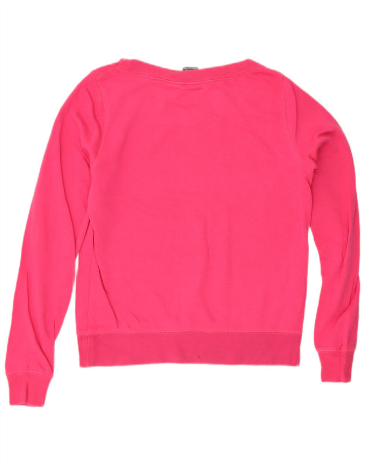Felpa con grafica Nike da donna, maglione UK 12, cotone rosa medio