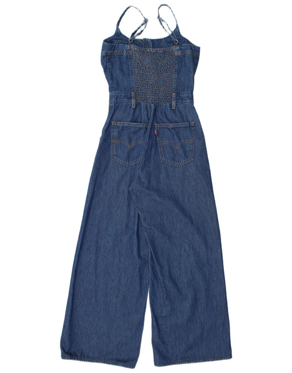 Tuta in denim senza maniche da donna LEVI'S UK 6 XS blu cotone