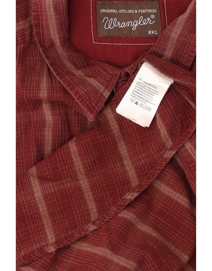 Camicia da uomo Wrangler 2XL in cotone a quadri marrone