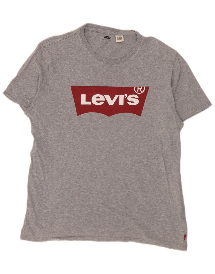 T-shirt grafica da uomo Levi's Top in cotone mélange grigio medio
