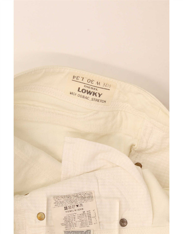 Jeans Lowky Slim da donna Diesel W30 L34 in cotone bianco sporco