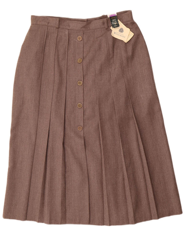 Gonna midi a pieghe da donna St. Bernard UK 20 2XL W34 Lana marrone